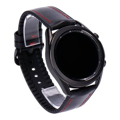 Produktbild Fitnessuhr - Samsung Galaxy Watch 3 R840 45mm Mystic Black Edelstahlgehäuse Schwarz mit Lederarmband Schwarz