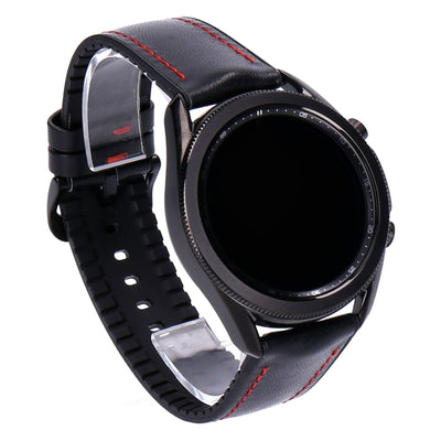 Galaxy Watch 3 R840 45mm Mystic Black Edelstahlgehäuse Schwarz mit Lederarmband Schwarz