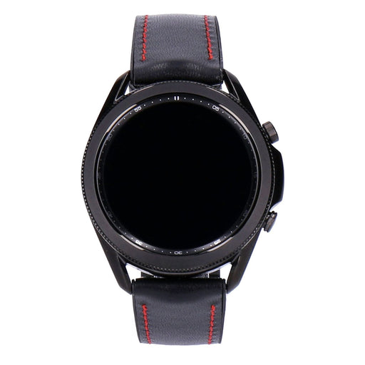 Produktbild Fitnessuhr - Samsung Galaxy Watch 3 R840 45mm Mystic Black Edelstahlgehäuse Schwarz mit Lederarmband Schwarz