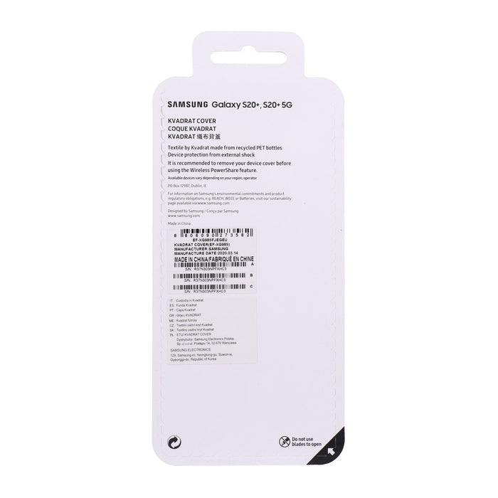 Samsung Galaxy S20+ Cover kvadrat grau