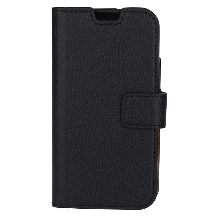 Xqisit Slim Wallet Leder Hülle iPhone 12 mini schwarz