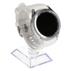 Samsung Galaxy Watch4 Classic 42mm Silber mit Silikonarmband Weiß