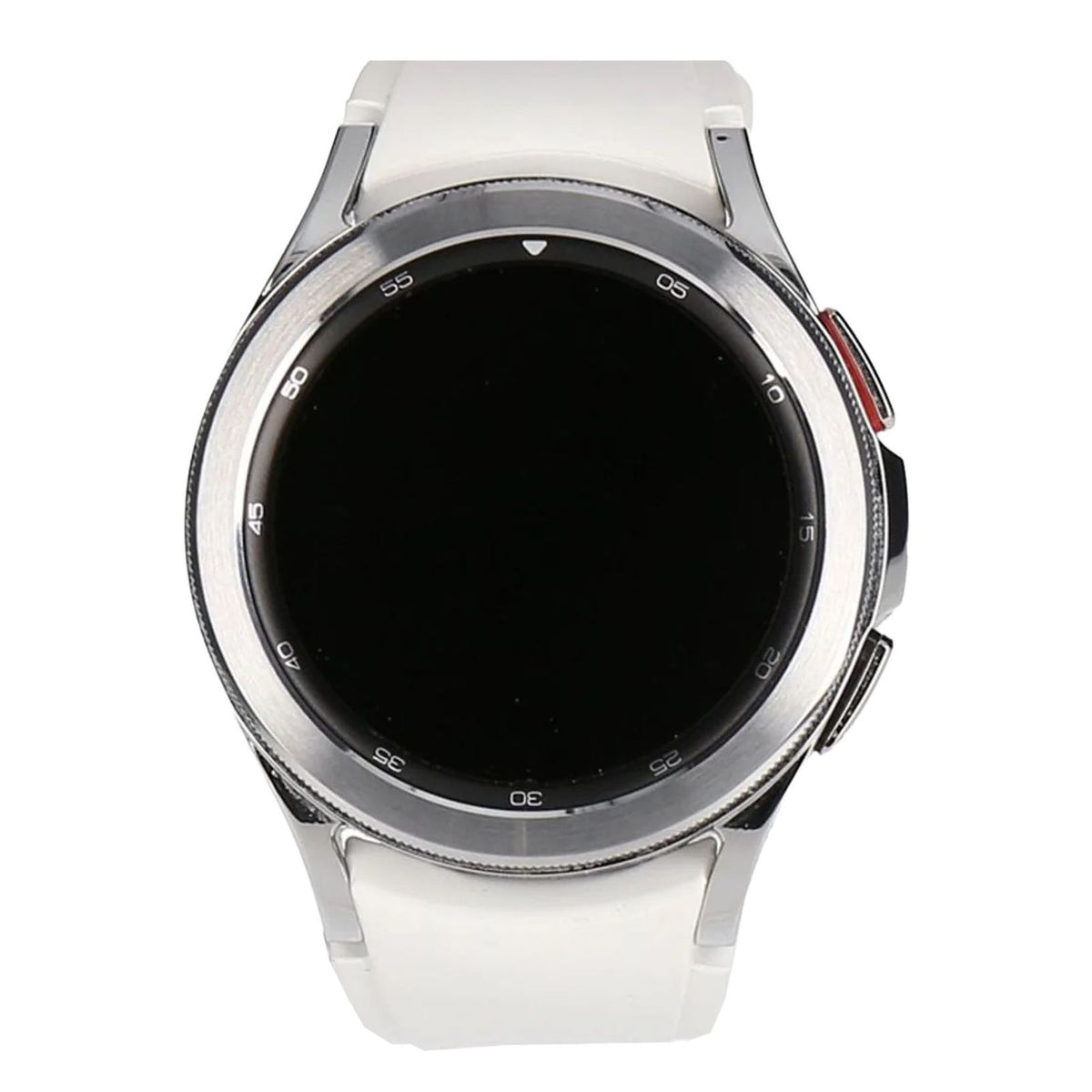 Produktbild Smartwatch - Samsung Galaxy Watch4 Classic 42mm Silber mit Silikonarmband Weiß