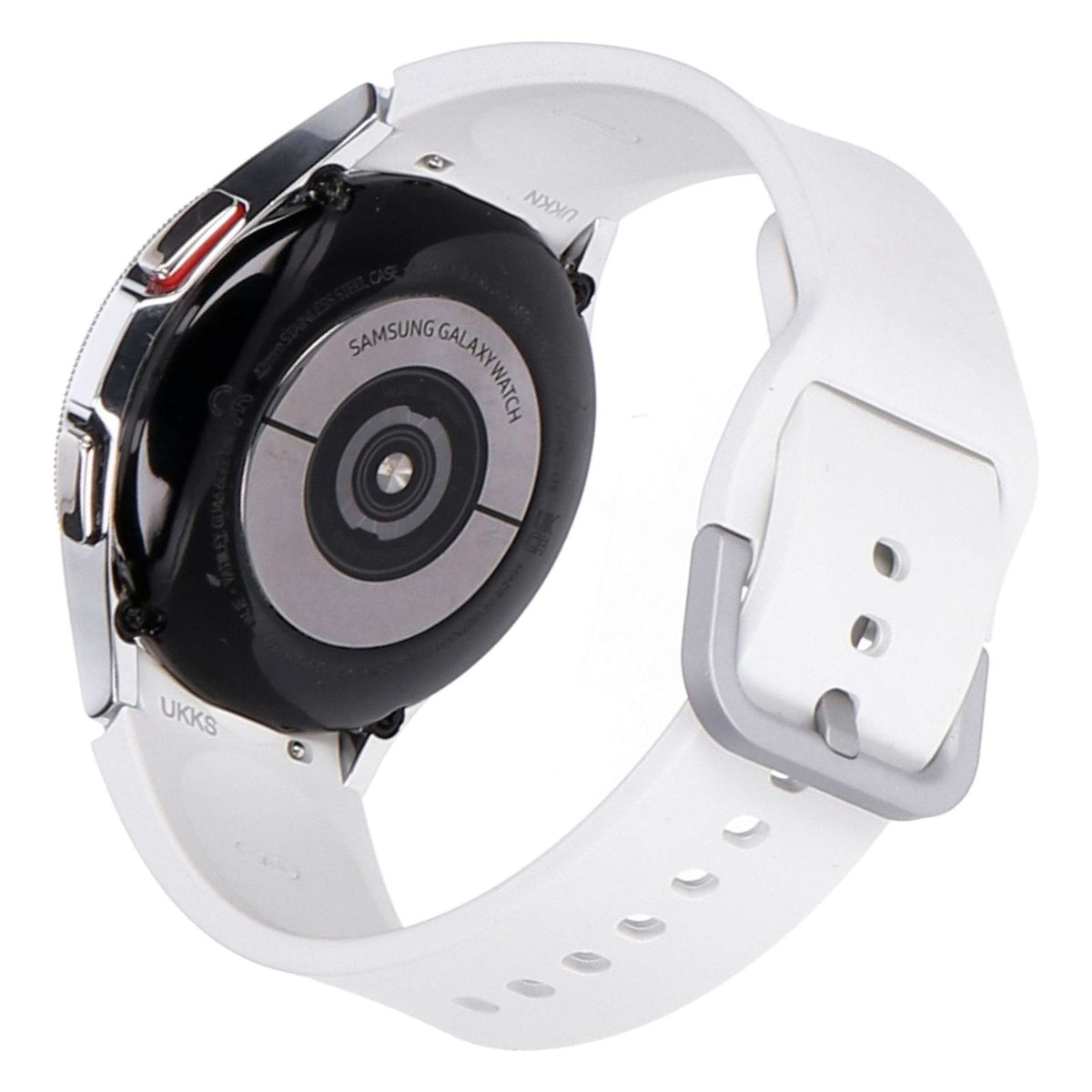 Produktbild Smartwatch - Samsung Galaxy Watch4 Classic 42mm Silber mit Silikonarmband Weiß