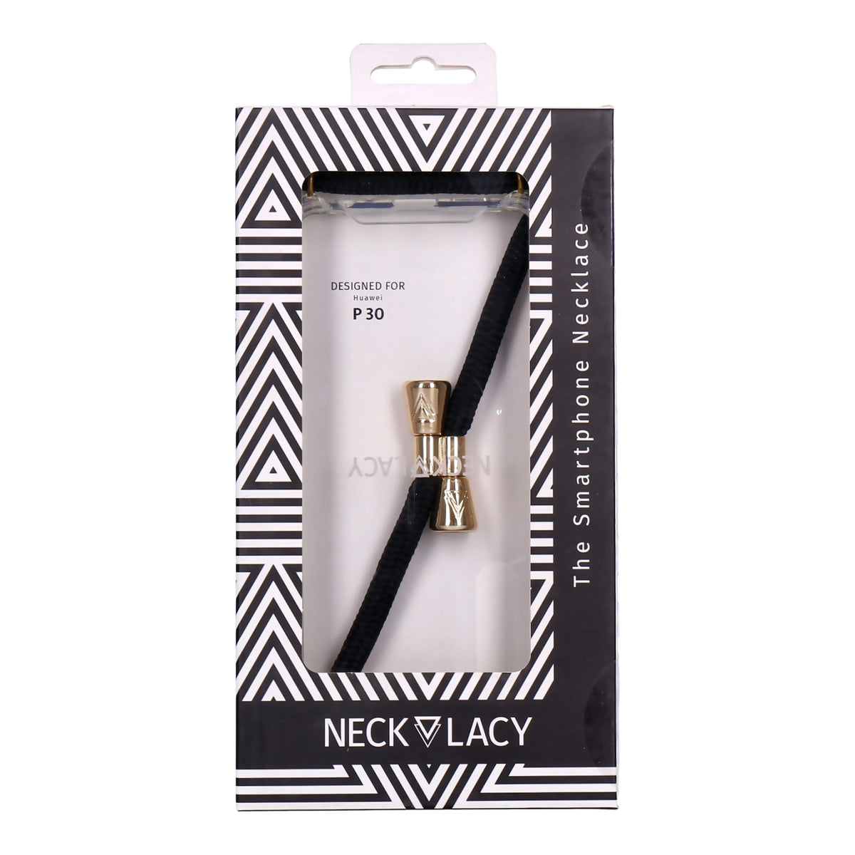 Produktbild Handykette - Necklacy Handykette Huawei P30 schwarz/gold Case transparent