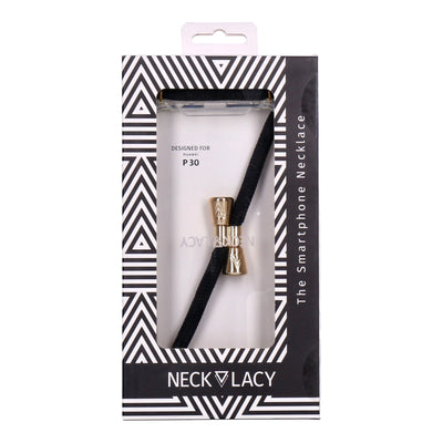 Handykette Huawei P30 schwarz/gold Case transparent