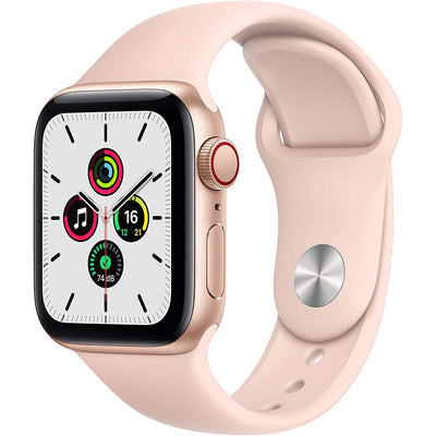 Watch SE 40mm GPS + 4G Gold Aluminiumgehäuse mit Sportarmband Pink Sand