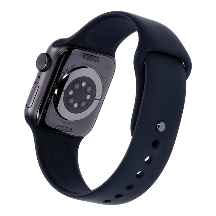 Apple Watch Series 6 40mm GPS Spacegrau Aluminiumgehäuse mit Sportarmband Schwarz