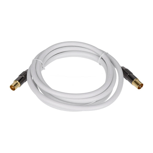Produktbild SAT-Kabel - TP Antennenkabel in weiß gerade  2m