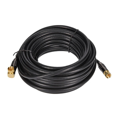 SAT-Kabel in schwarz, 90° gewinkelt  10m