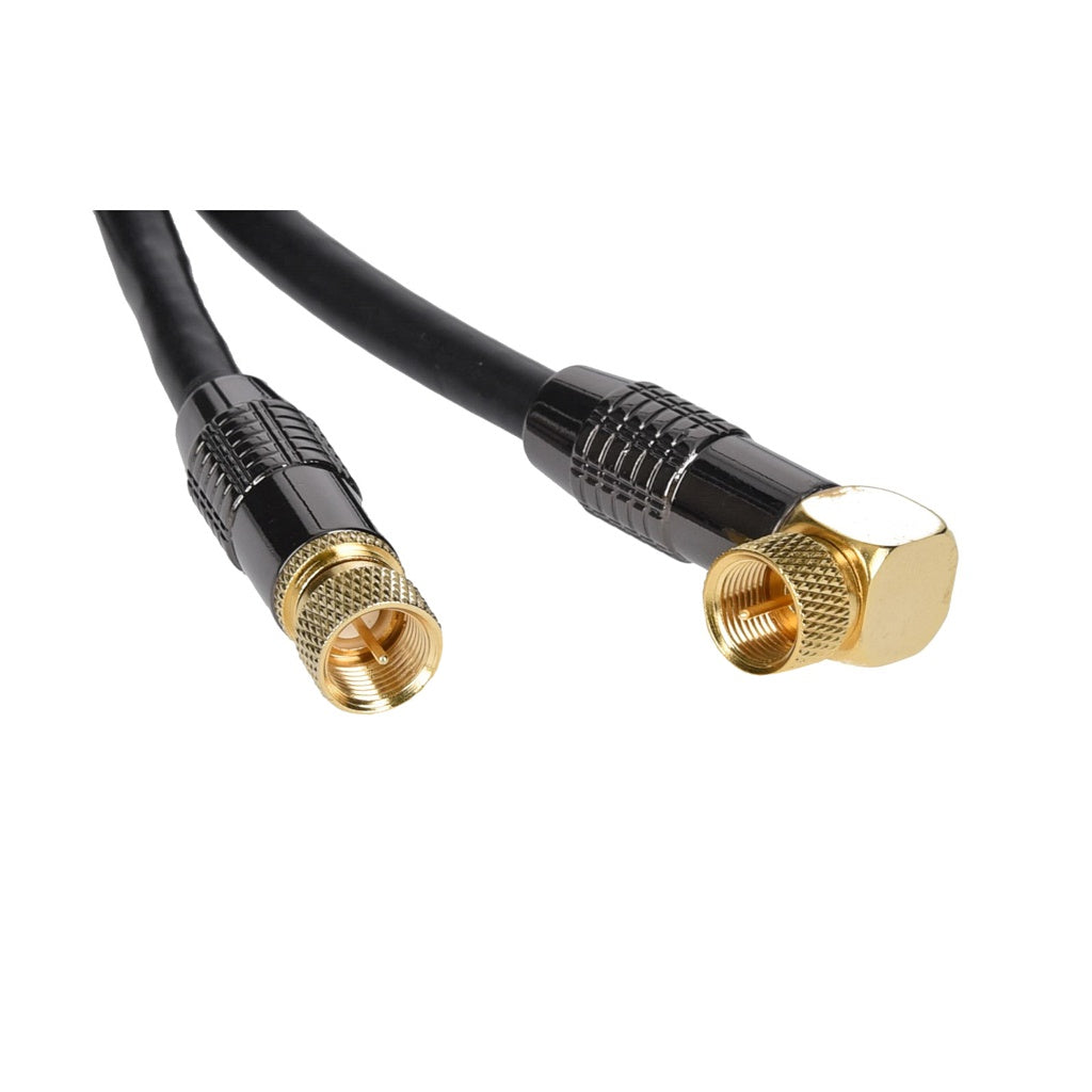 Produktbild SAT-Kabel - TP SAT-Kabel in schwarz, 90° gewinkelt  5m