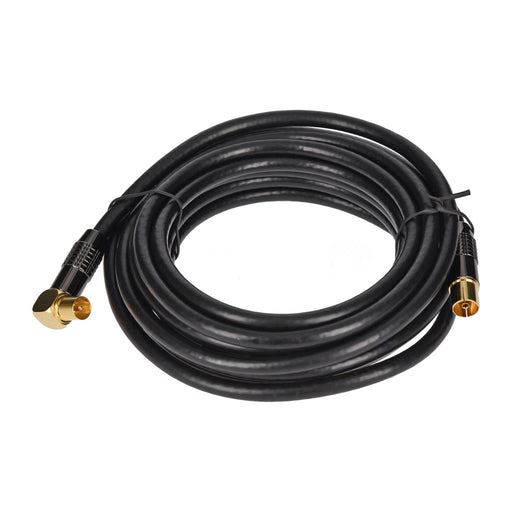 Produktbild SAT-Kabel - TP Antennenkabel schwarz 90° gewinkelt  5m
