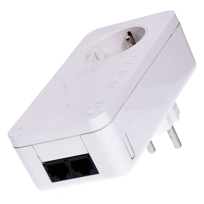 devolo dLAN 550 duo+ Powerlan Adapter 2x LAN-Port Einzeladapter in weiß