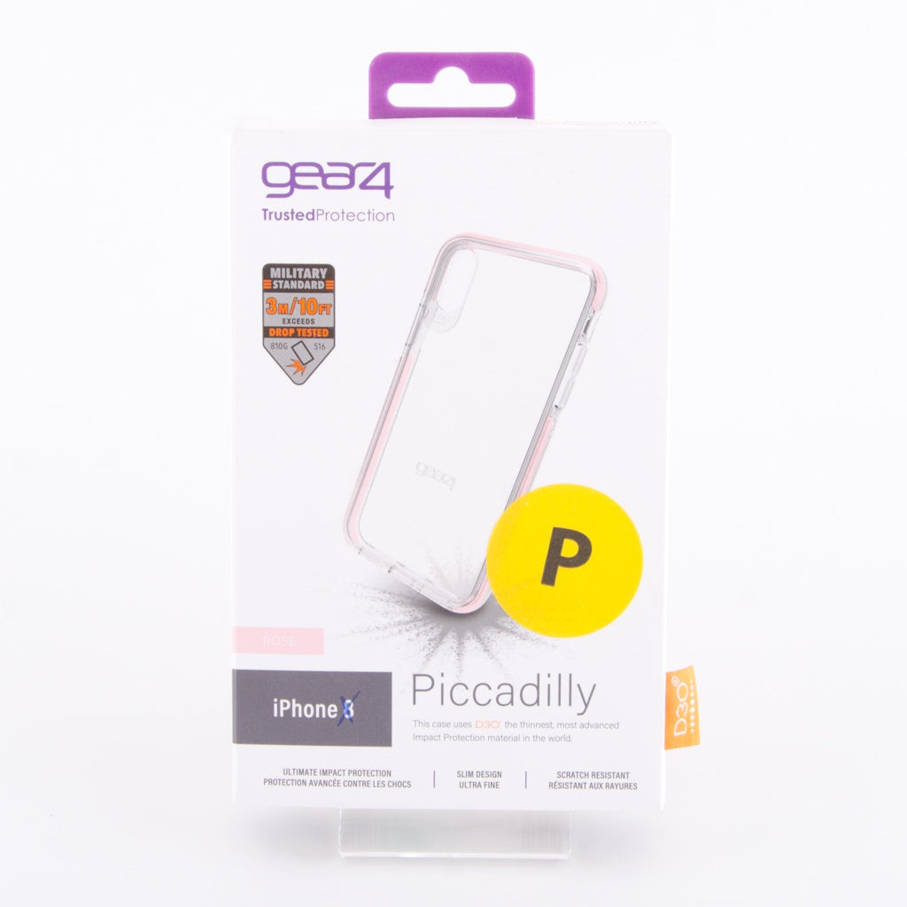 Produktbild Smartphone-Hülle - Gear4 Piccadilly Cover für iPhone X rose gold transparent