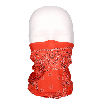 Multifunktionstuch, Bandana Schlauchschal, als UV-Schutz, Outdoor Halstuch oder Stirnband, unisex classic red