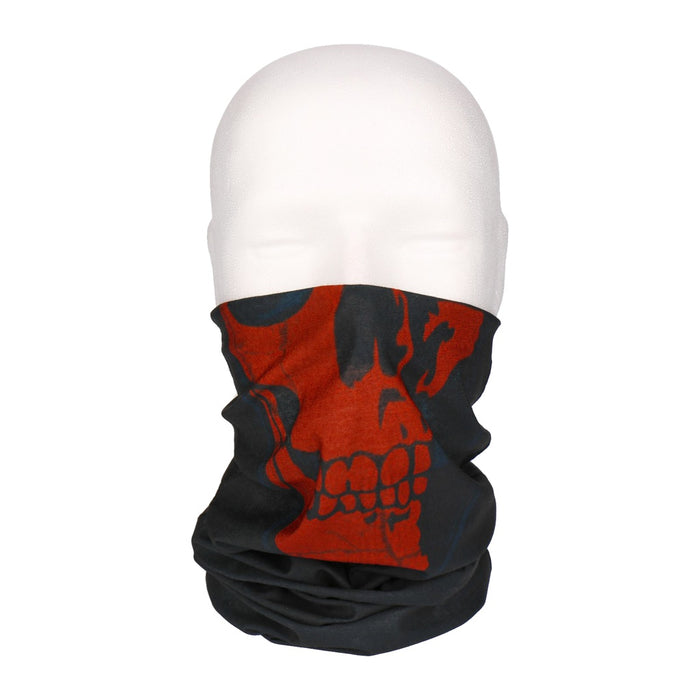 TP Multifunktionstuch, Bandana Schlauchschal, als UV-Schutz, Outdoor Halstuch oder Stirnband, unisex red skull