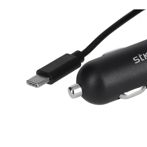 Produktbild KFZ-Ladegerät - STK KFZ-Ladegerät USB-C Anschluß 5V 2,4A 1m in schwarz