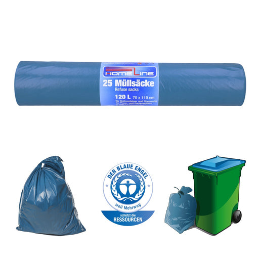 Produktbild Müllbeutel - Müllsackrolle 120 Liter 25 Säcke