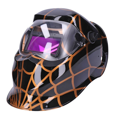 Automatik Solar Schweißhelm mit UV-Schutz, auto Verdunkelung, Feuerhemmend, schnelle Schaltzeiten- Black & Gold (1501-A)