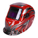TP Automatik Solar Schweißhelm mit UV-Schutz, auto Verdunkelung, Feuerhemmend, schnelle Schaltzeiten- Red Head (1603-F)