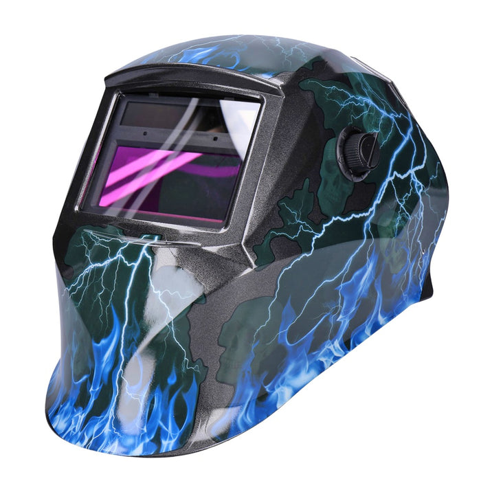 TP Automatik Solar Schweißhelm mit UV-Schutz, auto Verdunkelung, Feuerhemmend, schnelle Schaltzeiten- Lightning (1609-A)