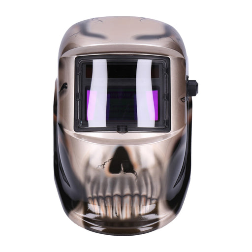 Produktbild Schweißhelm - TP Automatik Solar Schweißhelm mit UV-Schutz, auto Verdunkelung, Feuerhemmend, schnelle Schaltzeiten- Skull (1615-D)