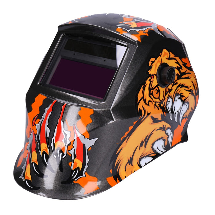 TP Automatik Solar Schweißhelm mit UV-Schutz, auto Verdunkelung, Feuerhemmend, schnelle Schaltzeiten- Bear (1621-A)