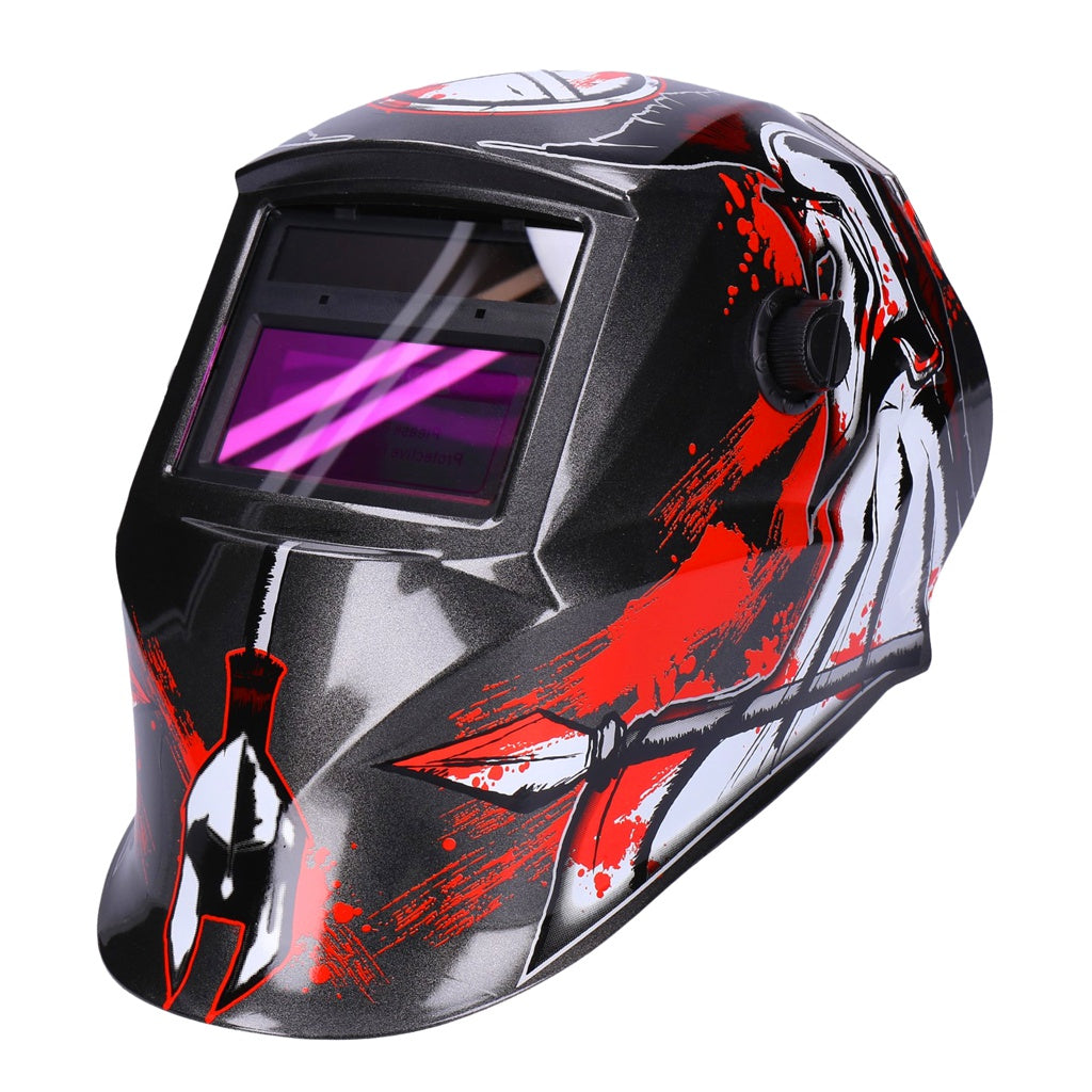 Produktbild Schweißhelm - TP Automatik Solar Schweißhelm mit UV-Schutz, auto Verdunkelung, Feuerhemmend, schnelle Schaltzeiten- Warrior (1630-A)