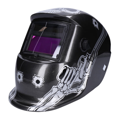 Automatik Solar Schweißhelm mit UV-Schutz, auto Verdunkelung, Feuerhemmend, schnelle Schaltzeiten- Gun Skull (1642-A)