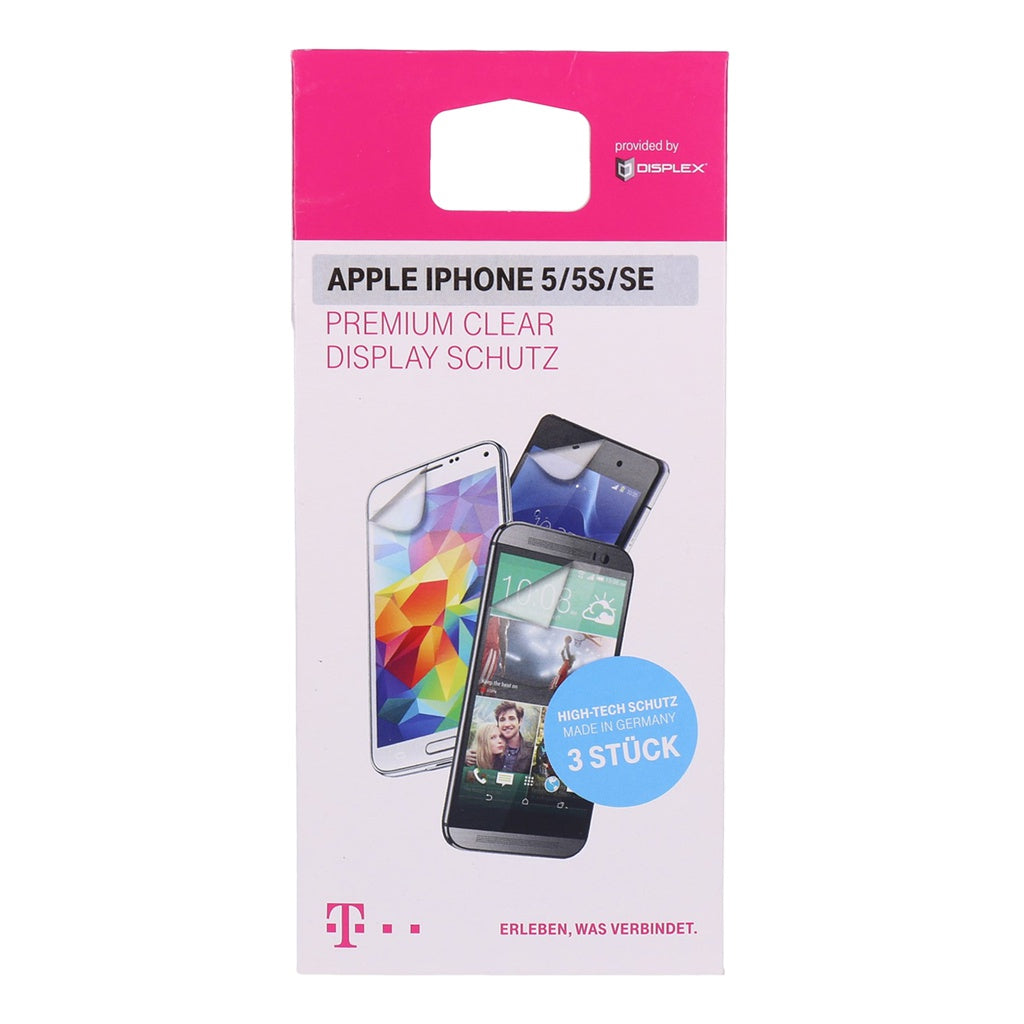Produktbild Displayschutzfolie - Displex Schutzfolie für iPhone SE 5s 3er Pack