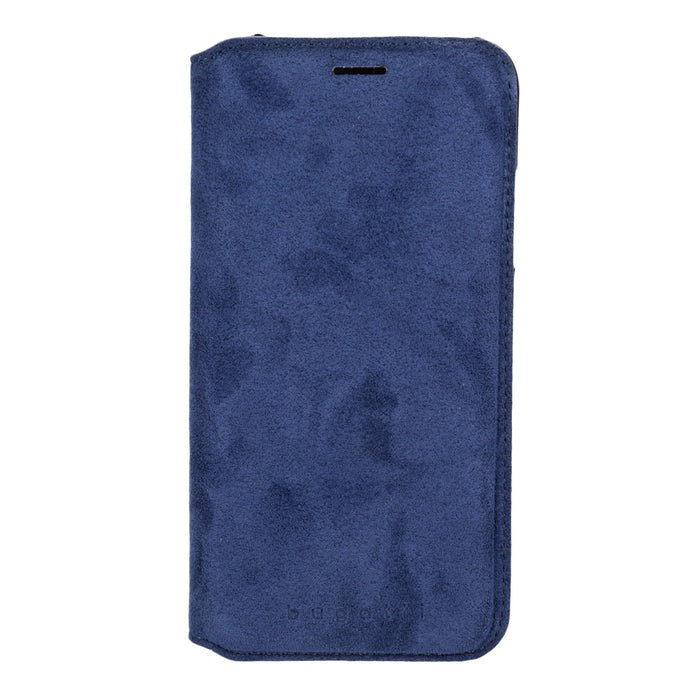 Bugatti Leder Flipcase für iPhone X in blau