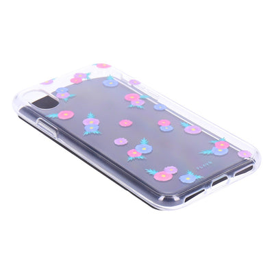 Tiny Flowers Handycover für iPhone X in grün, pink, Transparent, Violett