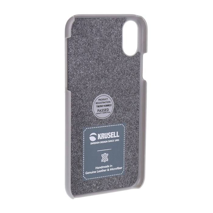 Krusell Cover Tanum für iPhone Xs  grau/beige