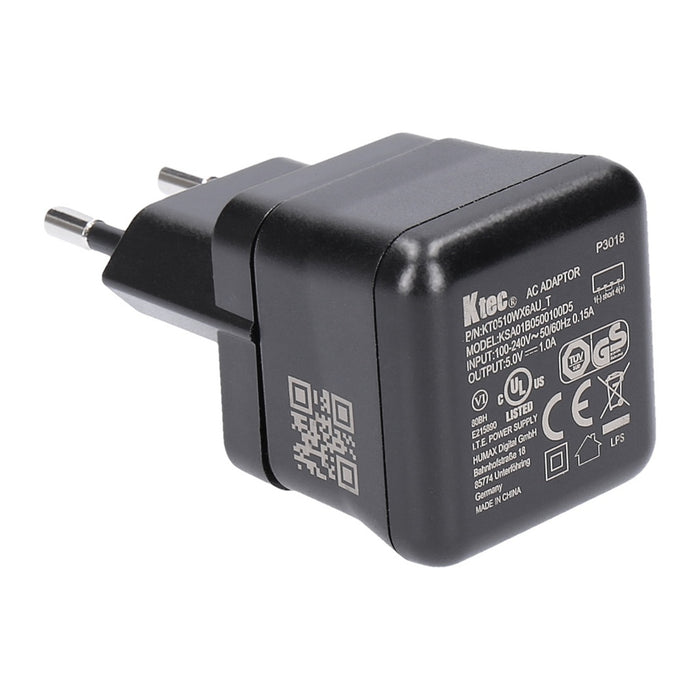 Ktec AC Adapter 5V 1A schwarz  bulk