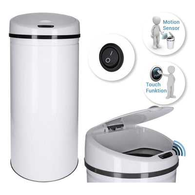 Sensor Mülleimer 30L rund weiß