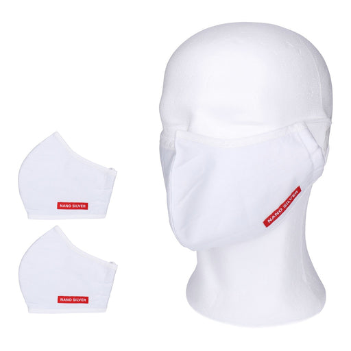 Produktbild Atemschutzmasken - 2er Mundschutz Nanosilber Atemschutzmaske weiß