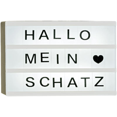 Led-Leuchtbox Kunststoff weiß Höhe 15 cm