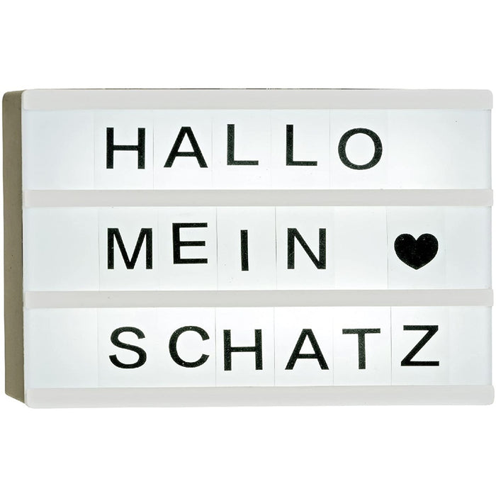 Led-Leuchtbox Kunststoff weiß Höhe 15 cm