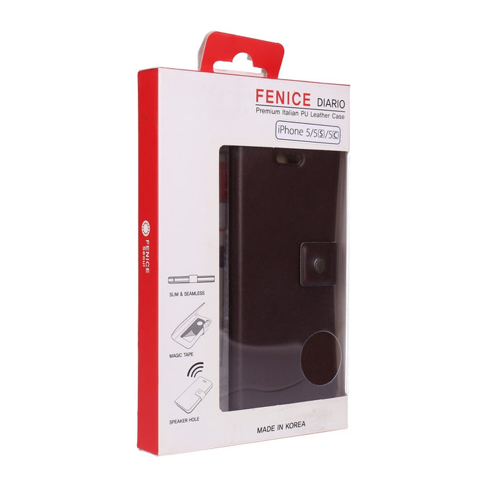 Fenice Flipcover für iPhone 5/5s/5c in braun