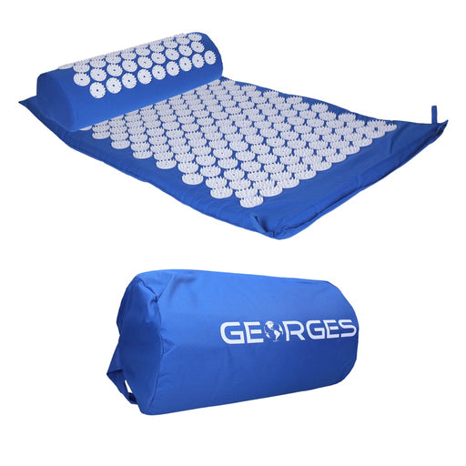 Produktbild Akupressurmatte - TP Akupressurmatte, Set mit Kissen und Tasche, Nagelmatte zur Entspannung und Massage, 68 x 42 cm Blau