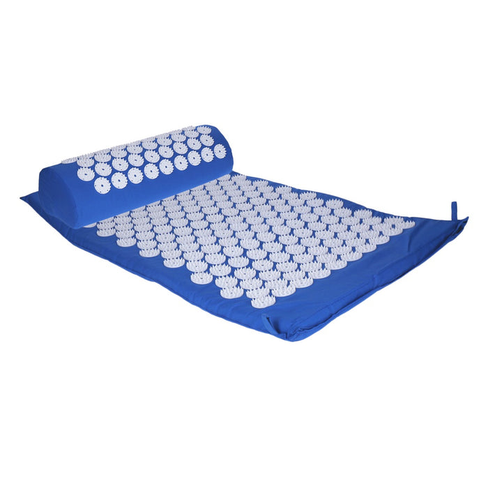 TP Akupressurmatte, Set mit Kissen und Tasche Blau Nagelmatte zur Entspannung und Massage, 68 x 42 cm