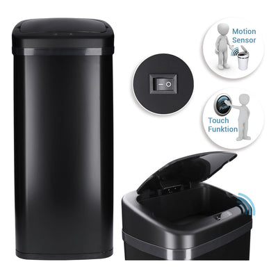 Sensor Mülleimer 30 L schwarz eckig