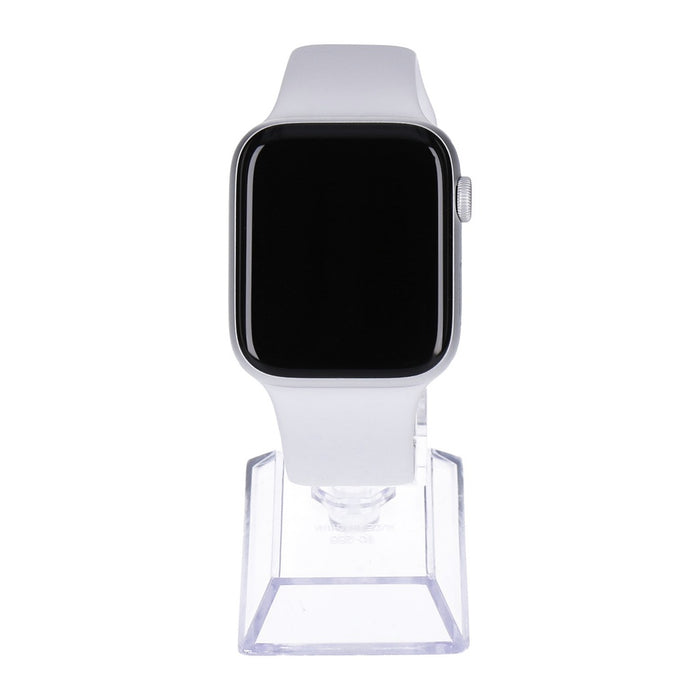 Apple Watch Series 5 44mm GPS + 4G Silber Aluminiumgehäuse mit Sportarmband weiß