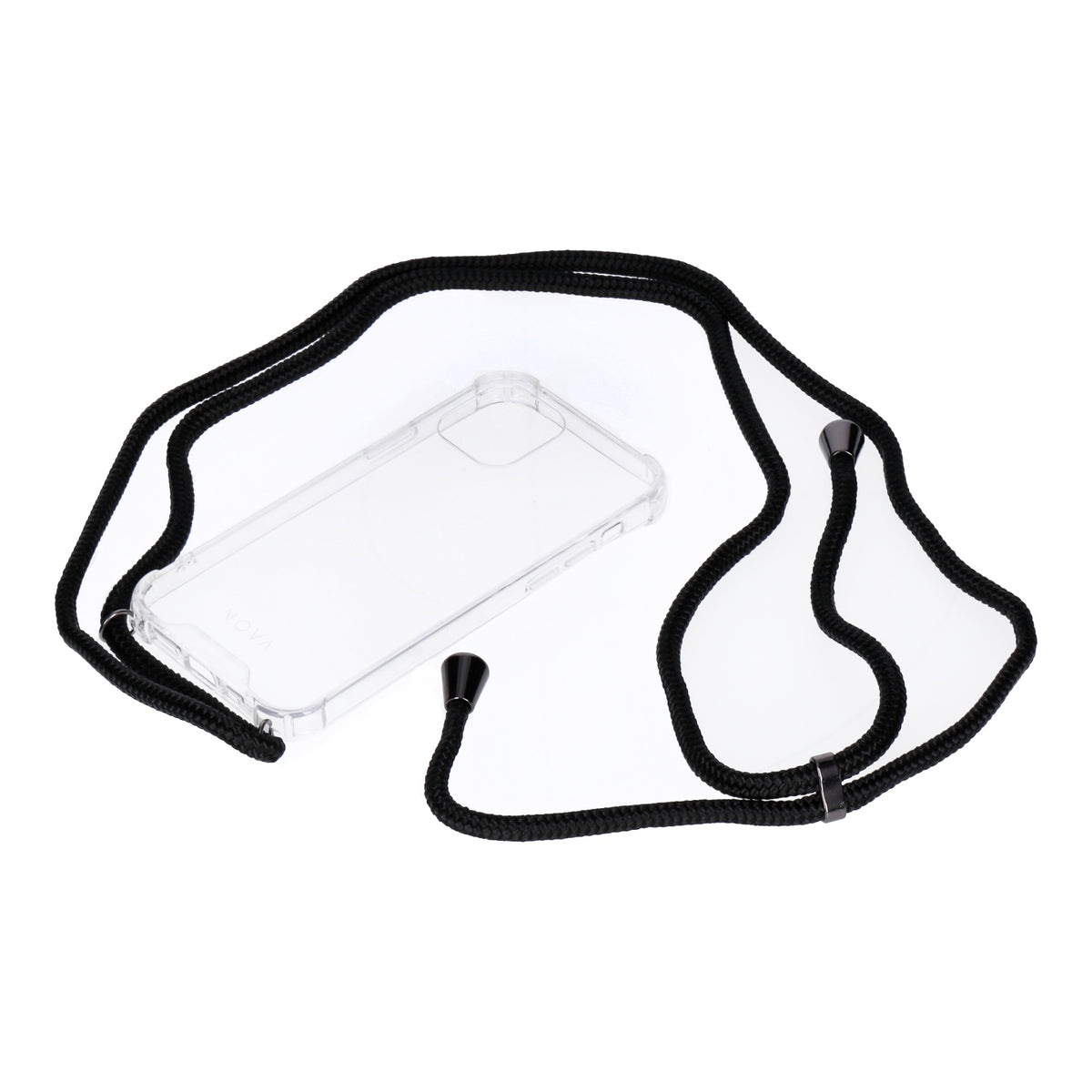 Produktbild Smartphone-Hülle - NOVA Neck Case Transparent / Schwarz passend für Apple iPhone 12/12 Pro