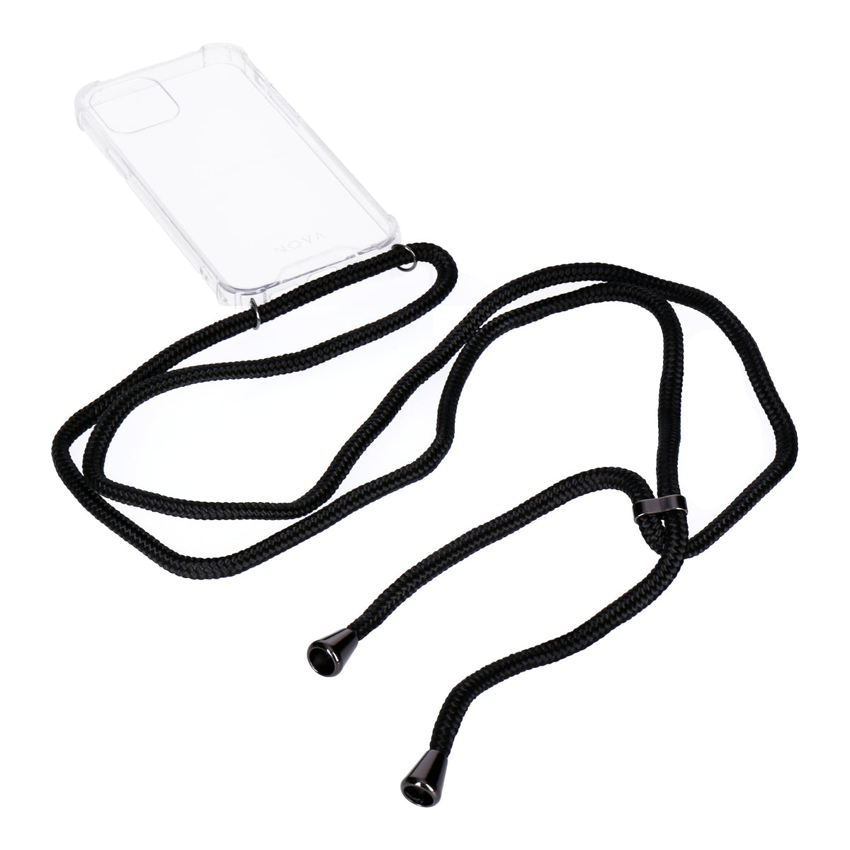 Produktbild Smartphone-Hülle - NOVA Neck Case Transparent / Schwarz passend für Apple iPhone 12/12 Pro