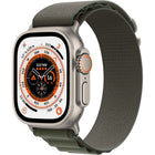 Apple Watch Ultra 49mm GPS + LTE Titangehäuse Polyester Alpine Loop Grün (Größe M)