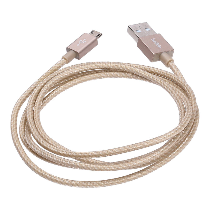 Belkin Premium MIXIT Metallic Micro-USB auf USB-A Datenkabel Ladekabel gold 1,2m