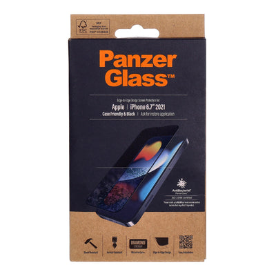 Displayschutz iPhone 13 Pro Max schwarz Case Friendly