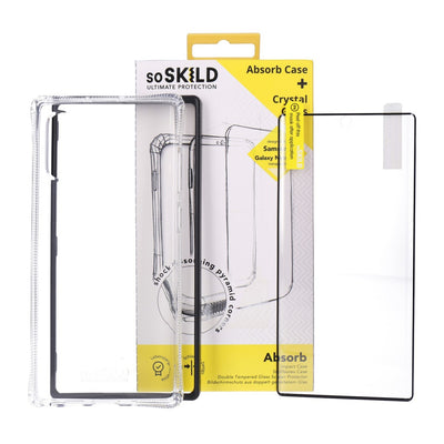 Absorb Case Transparent and Tempered Glass Samsung Galaxy Note 10+
