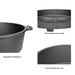 TP Premium BBQ Set 9-teilig, Dutch Oven, Pfanne,  Grillplatte, Topf aus Gusseisen mit Geschenk Kiste